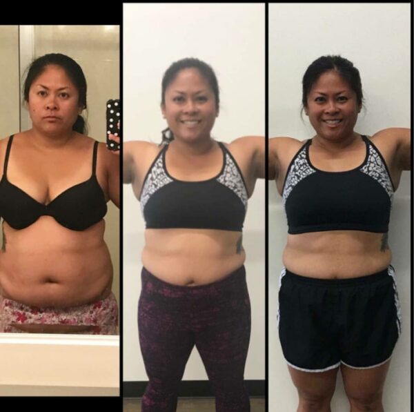 Female member three phase weight loss transformation