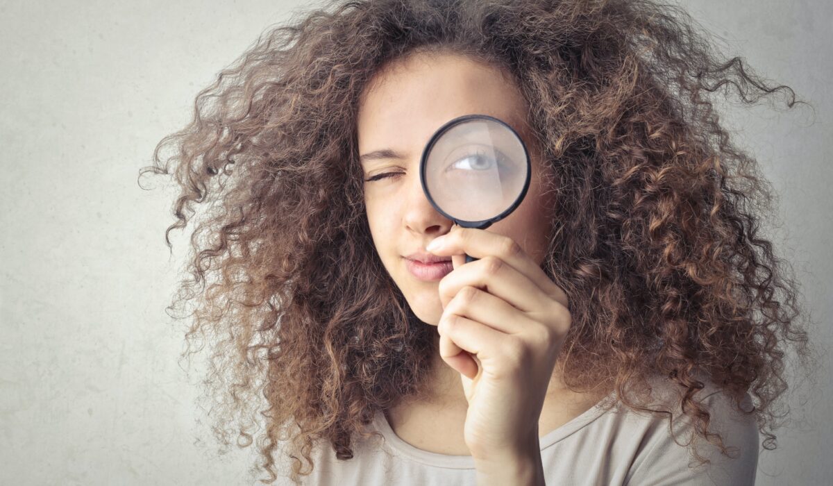 Photo by Andrea Piacquadio: https://www.pexels.com/photo/portrait-photo-of-woman-holding-up-a-magnifying-glass-over-her-eye-3771107/